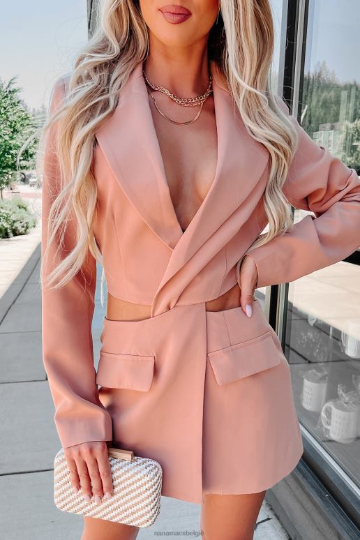 Zalm onbenut potentieel uitgesneden blazerjurk NanaMacs HPTT2154