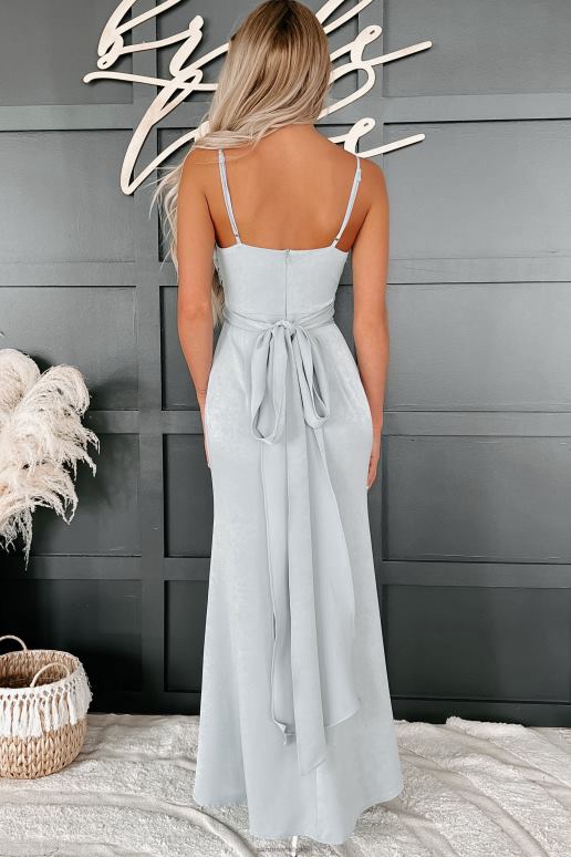 blauw vrolijke gedachten midi-jurk met wikkelbuste NanaMacs HPTT2300