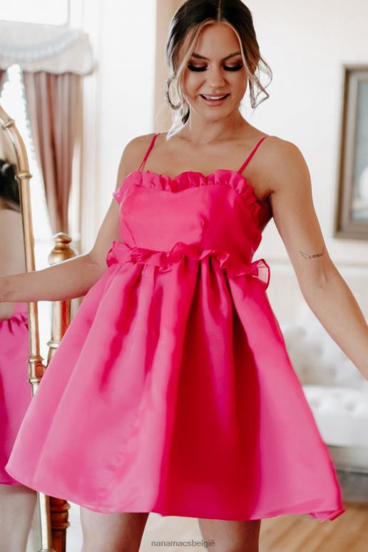fuchsia hier wow organza babydoll jurk NanaMacs HPTT2032