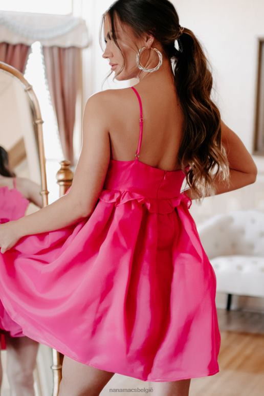 fuchsia hier wow organza babydoll jurk NanaMacs HPTT2032