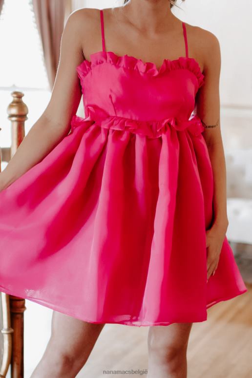 fuchsia hier wow organza babydoll jurk NanaMacs HPTT2032