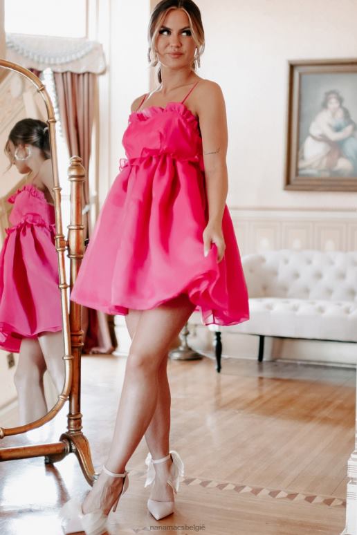 fuchsia hier wow organza babydoll jurk NanaMacs HPTT2032