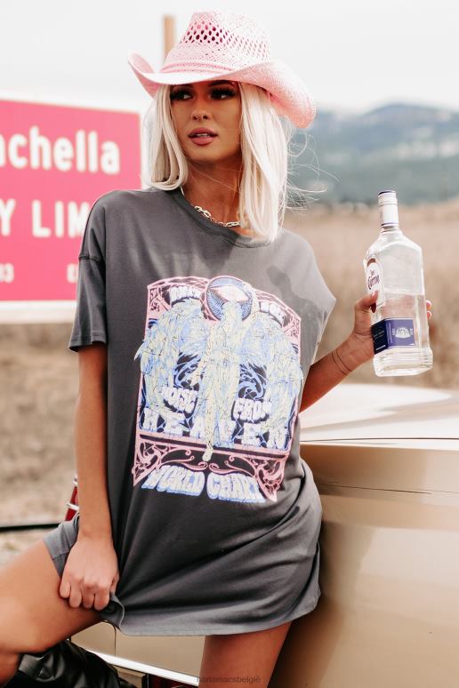 houtskool noise from heaven oversized grafische t-shirtjurk NanaMacs HPTT1092