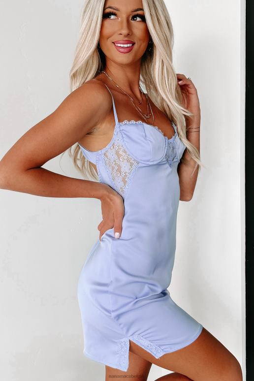 maagdenpalm nieuwe romantische satijnen onderjurk met contrasterend kant NanaMacs HPTT1839