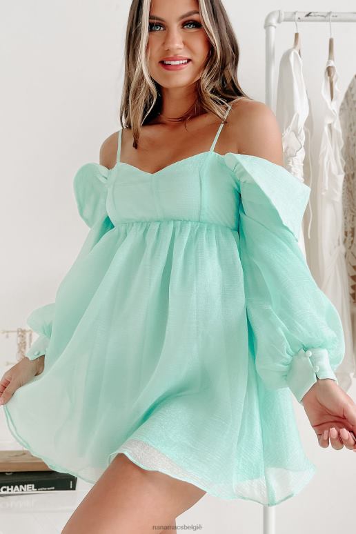 munt mijn enige wens off-shoulder babydoll-jurk NanaMacs HPTT1888