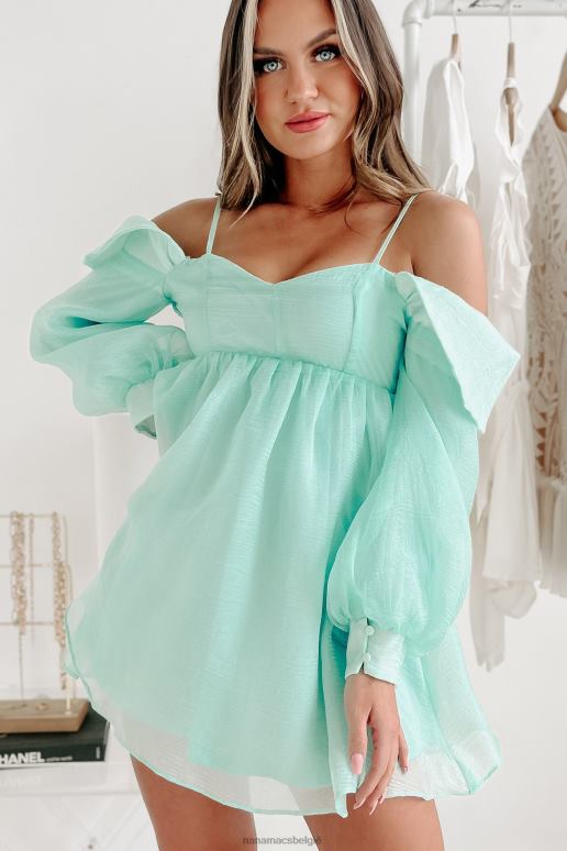 munt mijn enige wens off-shoulder babydoll-jurk NanaMacs HPTT1888