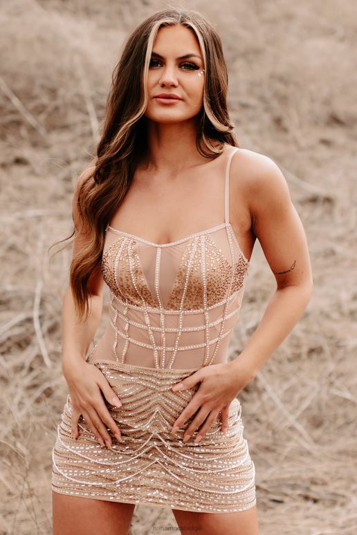 naakt feel unstoppable strass bodysuit jurk NanaMacs HPTT1999