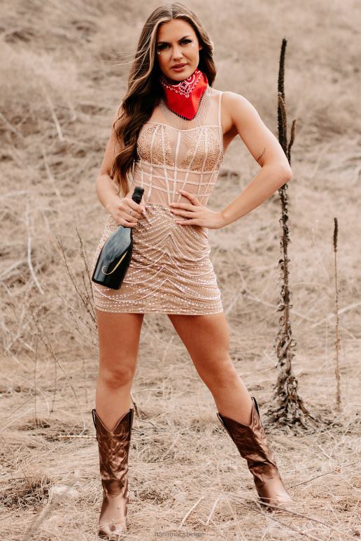 naakt feel unstoppable strass bodysuit jurk NanaMacs HPTT1999