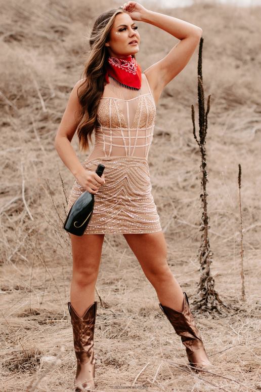 naakt feel unstoppable strass bodysuit jurk NanaMacs HPTT1999