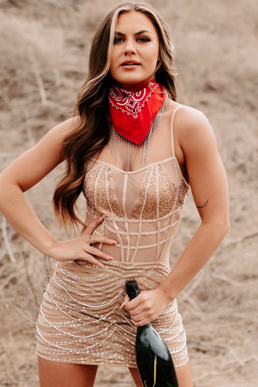 naakt feel unstoppable strass bodysuit jurk NanaMacs HPTT1999