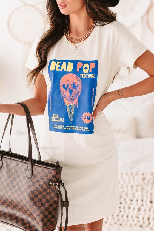 room dead pop festival schedel poster grafische t-shirt jurk NanaMacs HPTT3579