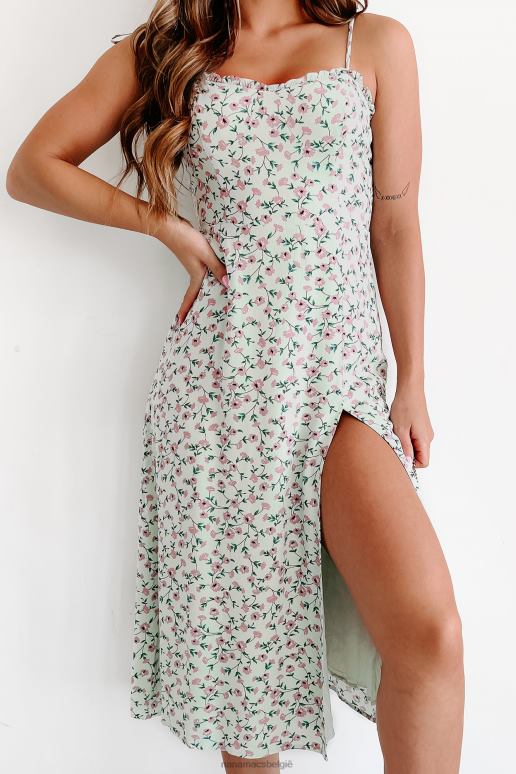 verstandig eenvoudige wensen gebloemde midi-jurk NanaMacs HPTT2244