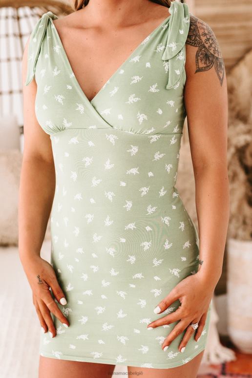 verstandig madigan gebloemde jurk met gestrikte schouders NanaMacs HPTT2237