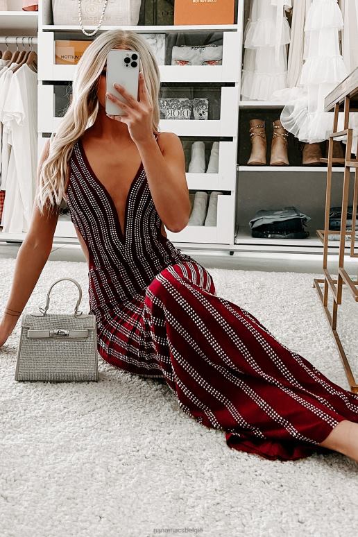 wijn moment to sparkle strass streep avondjurk NanaMacs HPTT2371