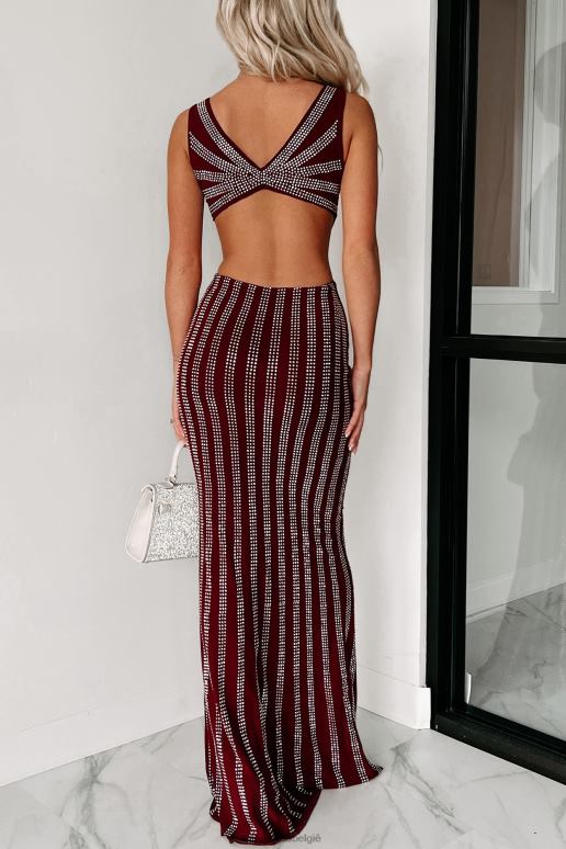 wijn moment to sparkle strass streep avondjurk NanaMacs HPTT2371