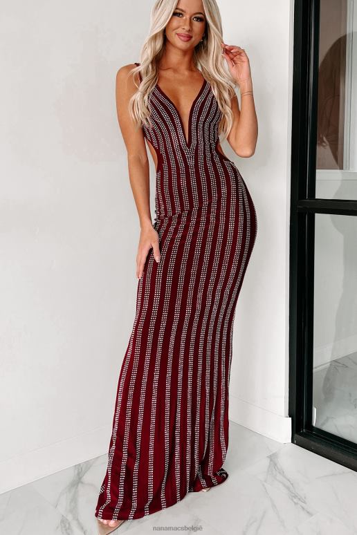 wijn moment to sparkle strass streep avondjurk NanaMacs HPTT2371