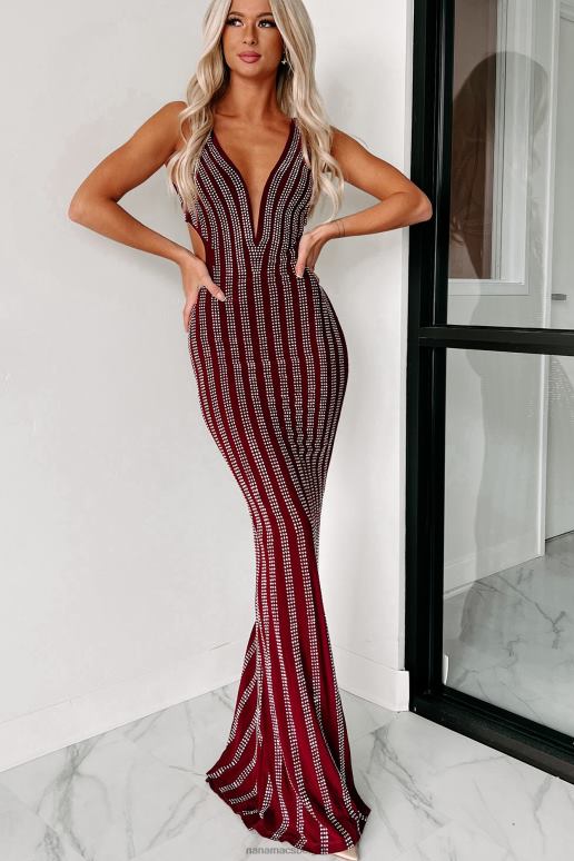 wijn moment to sparkle strass streep avondjurk NanaMacs HPTT2371