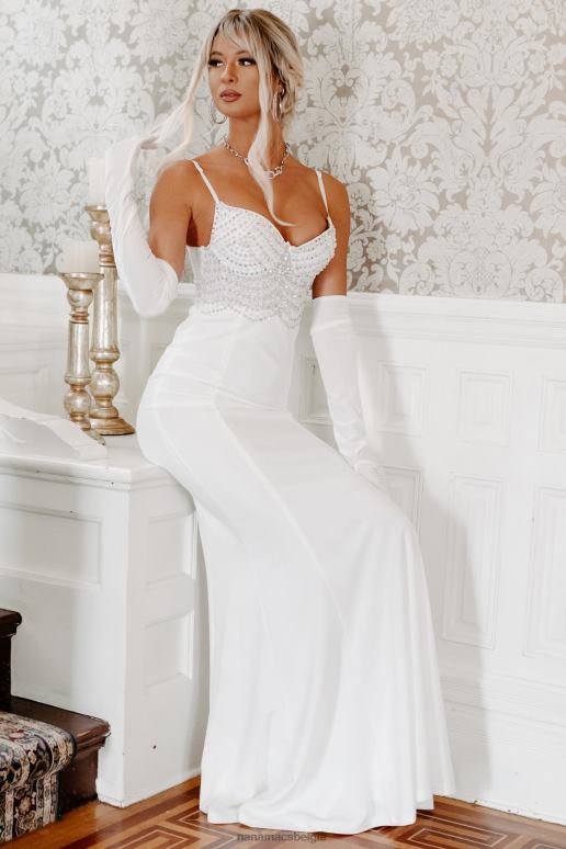 wit betoverde momenten kanten zeemeerminjurk met kralen NanaMacs HPTT2401