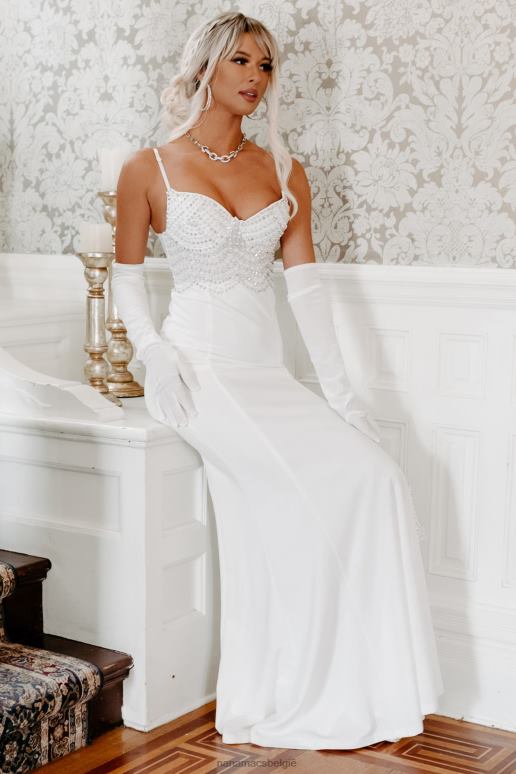 wit betoverde momenten kanten zeemeerminjurk met kralen NanaMacs HPTT2401