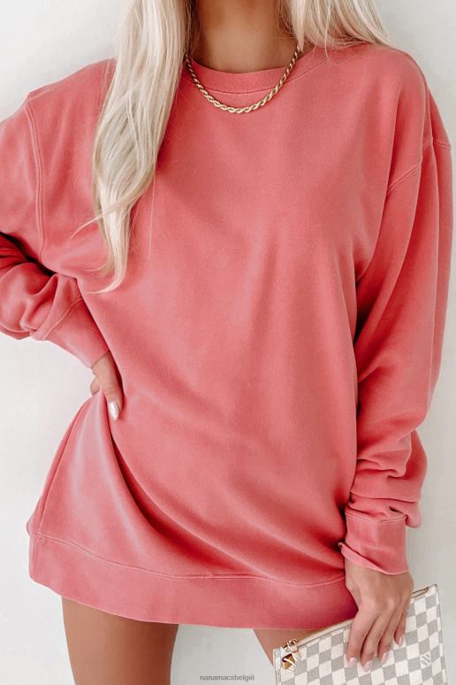 roze lichtgewicht trui met ronde hals NanaMacs HPTT671