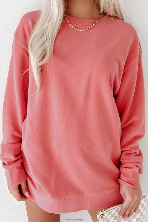 roze lichtgewicht trui met ronde hals NanaMacs HPTT671