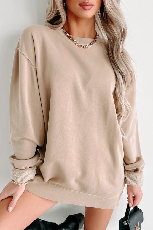 zandsteen lichtgewicht trui met ronde hals NanaMacs HPTT908