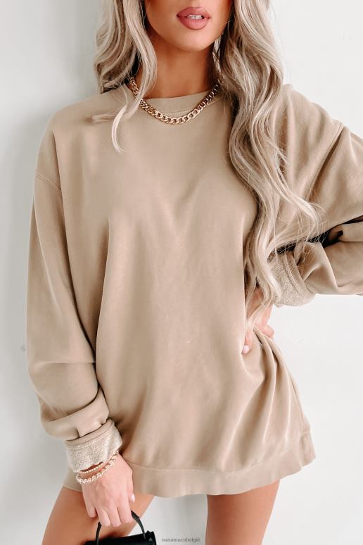 zandsteen lichtgewicht trui met ronde hals NanaMacs HPTT908