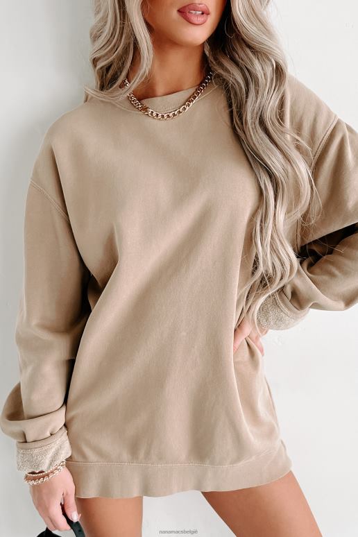 zandsteen lichtgewicht trui met ronde hals NanaMacs HPTT908