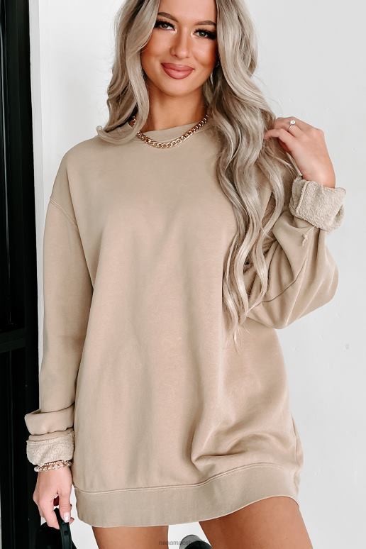 zandsteen lichtgewicht trui met ronde hals NanaMacs HPTT908