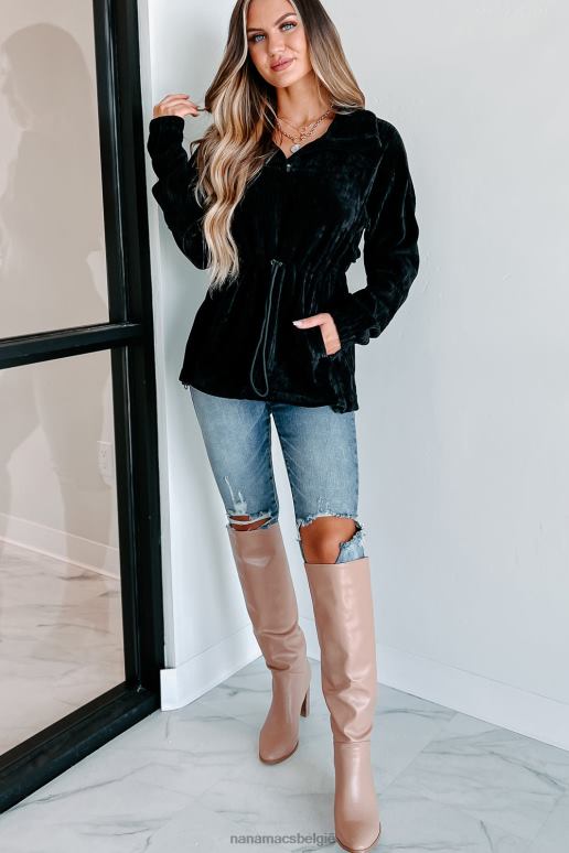 zwart interessant perspectief corduroy pullover NanaMacs HPTT3813