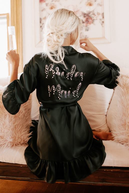 zwart ze verandert haar achternaam "bruidsmeisje" gewaad NanaMacs HPTT3837