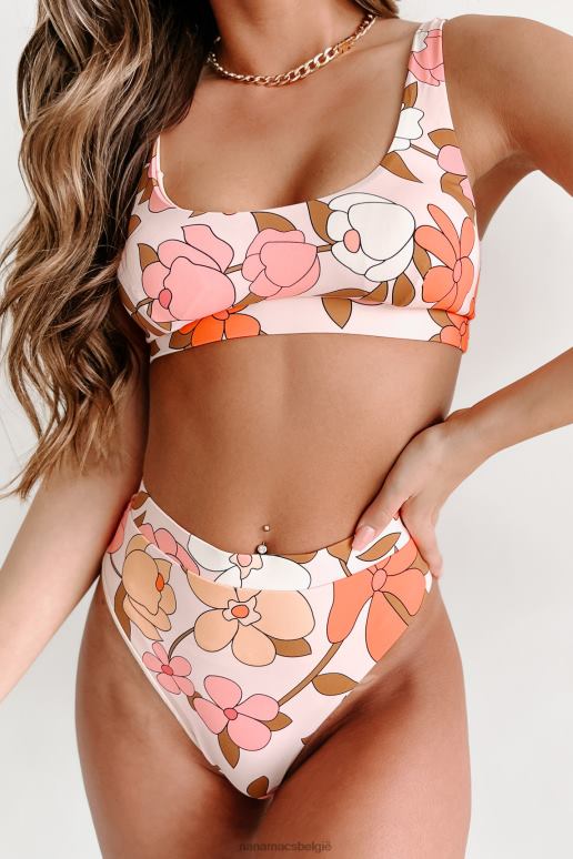 roze bloemen maui mix hoge taille gebloemde bikiniset NanaMacs HPTT3530