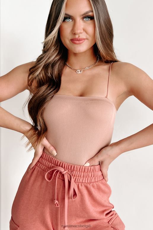 amandel good things are coming geribbelde basic bodysuit NanaMacs HPTT298