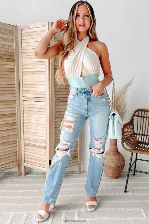 eierdrank/salie ameera origineel tweekleurig halterbodysuit NanaMacs HPTT1539