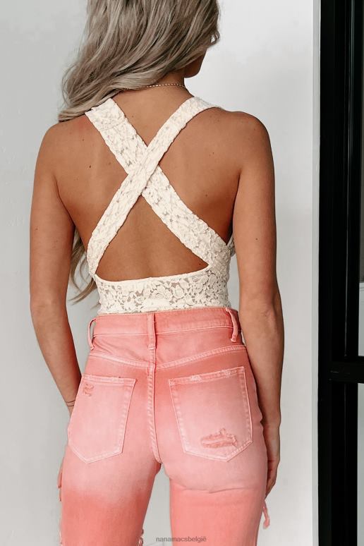 ivoor finishing touch kanten bodysuit met halterhals NanaMacs HPTT440