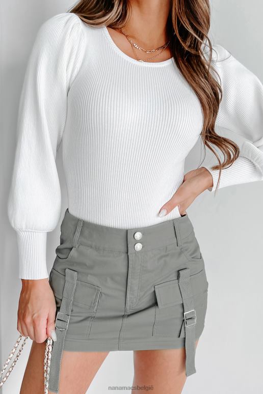 ivoor new goals geribbelde romper met ballonmouwen NanaMacs HPTT373