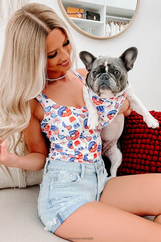 koekje cupcake me een patriot originele bedrukte bodysuit NanaMacs HPTT1548