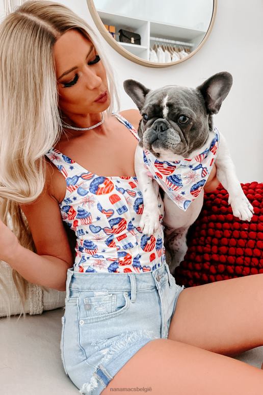 koekje cupcake me een patriot originele bedrukte bodysuit NanaMacs HPTT1548