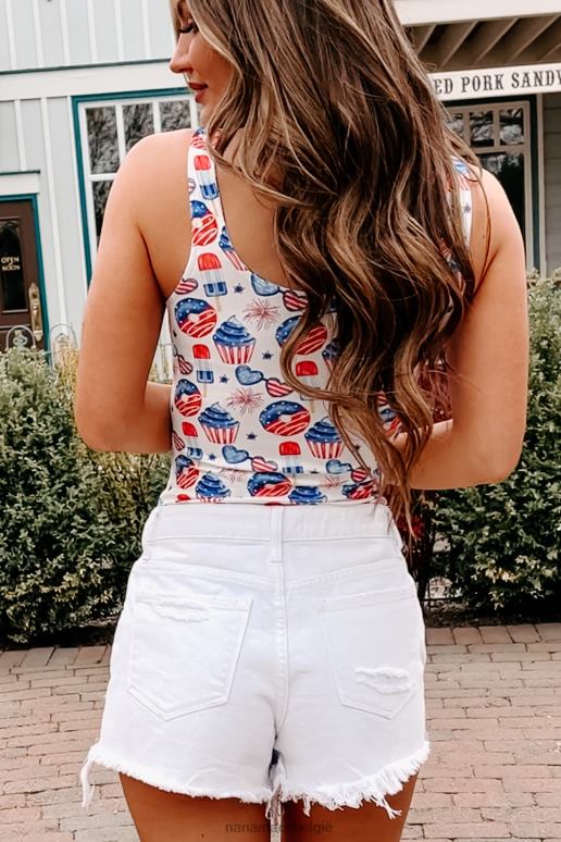 koekje cupcake me een patriot originele bedrukte bodysuit NanaMacs HPTT1548