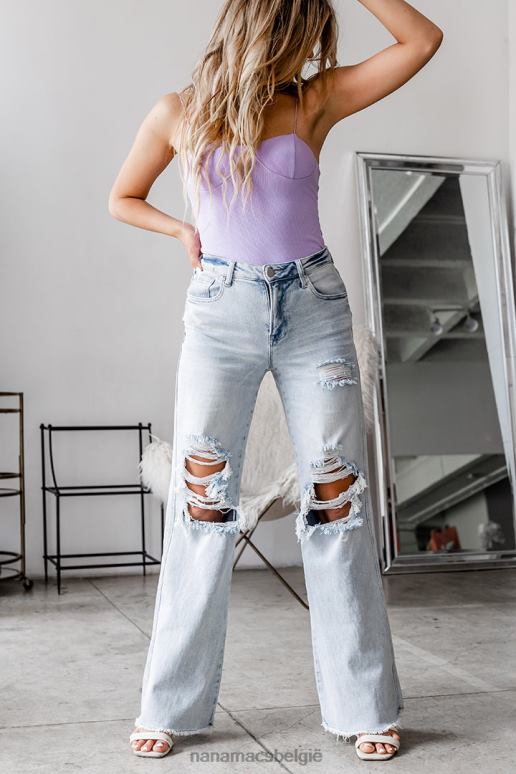 lila geprepareerde geribbelde gewatteerde bodysuit voor feesten NanaMacs HPTT335