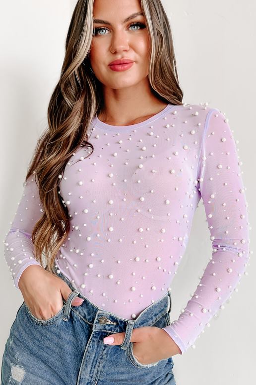lila make me famous strass parel mesh bodysuit NanaMacs HPTT351