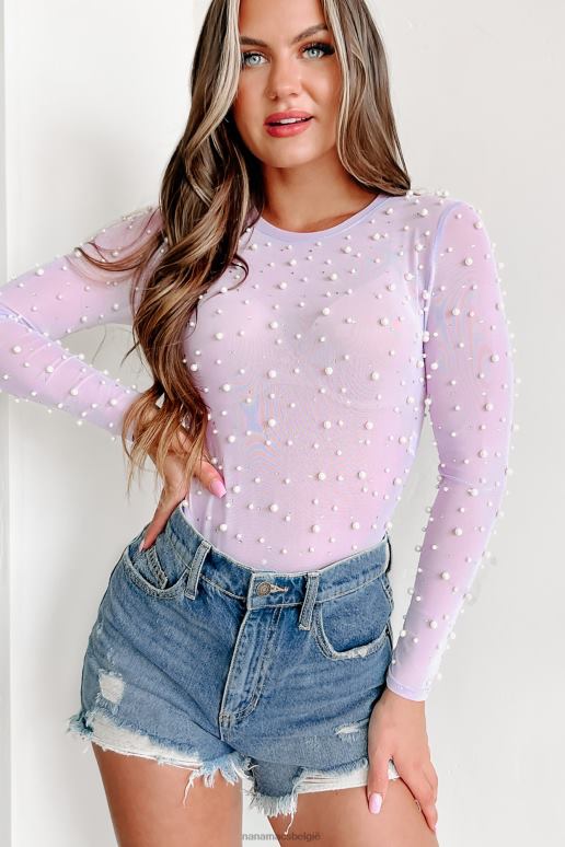 lila make me famous strass parel mesh bodysuit NanaMacs HPTT351