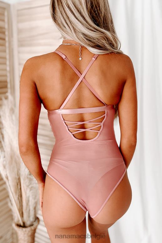 mauve tot de uitdaging strappy kanten bodysuit NanaMacs HPTT442