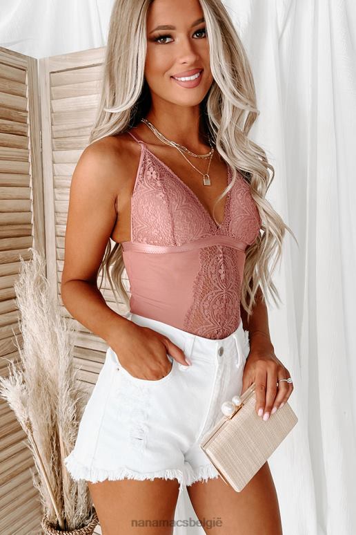 mauve tot de uitdaging strappy kanten bodysuit NanaMacs HPTT442