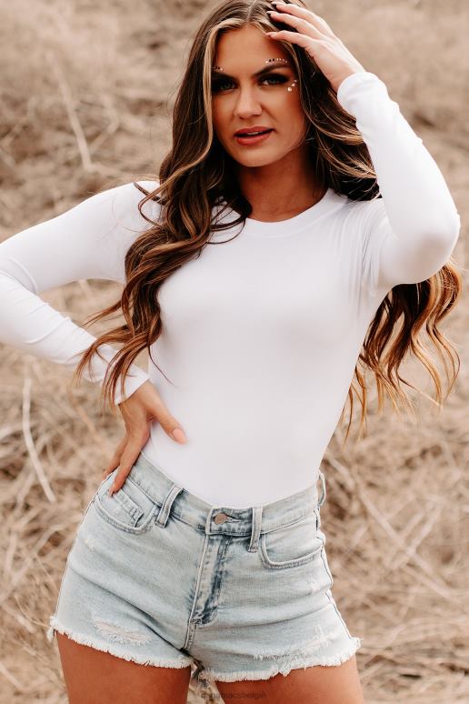 wit flirten met eenvoud bodysuit met lange mouwen NanaMacs HPTT304