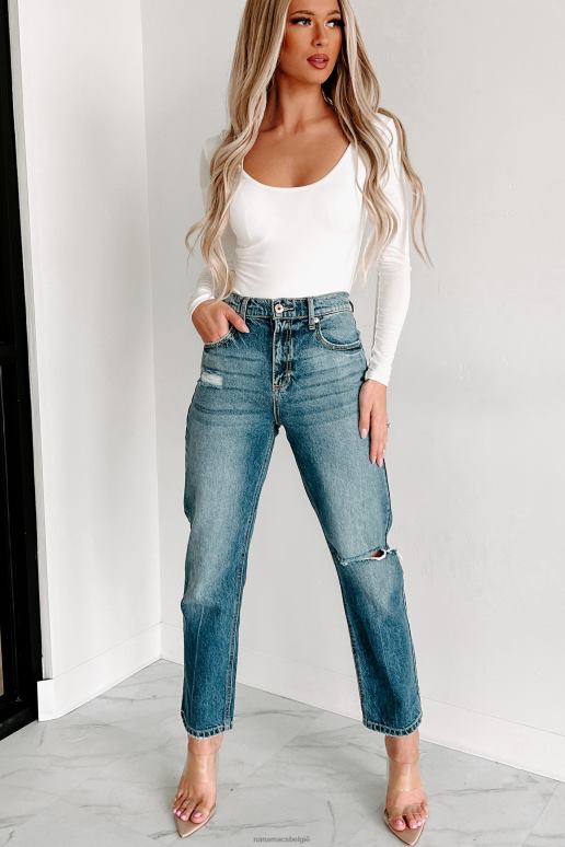 wit macie originele bodysuit met v-hals NanaMacs HPTT327