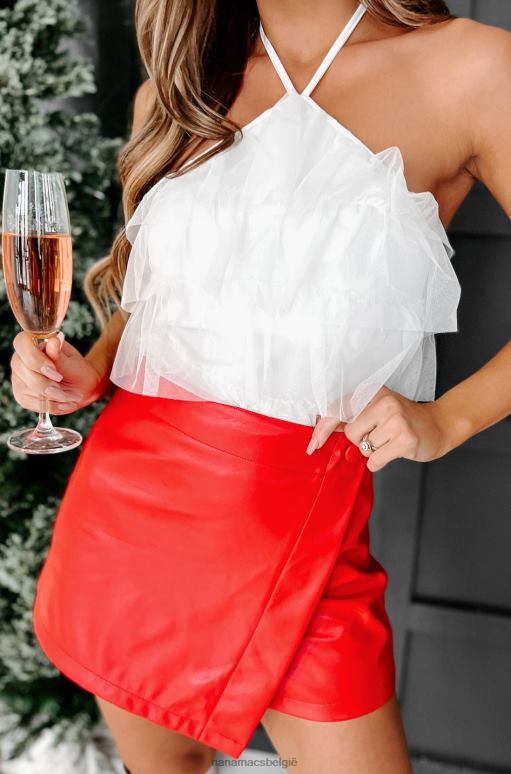 wit single sensation origineel gelaagd halterbodysuit NanaMacs HPTT420