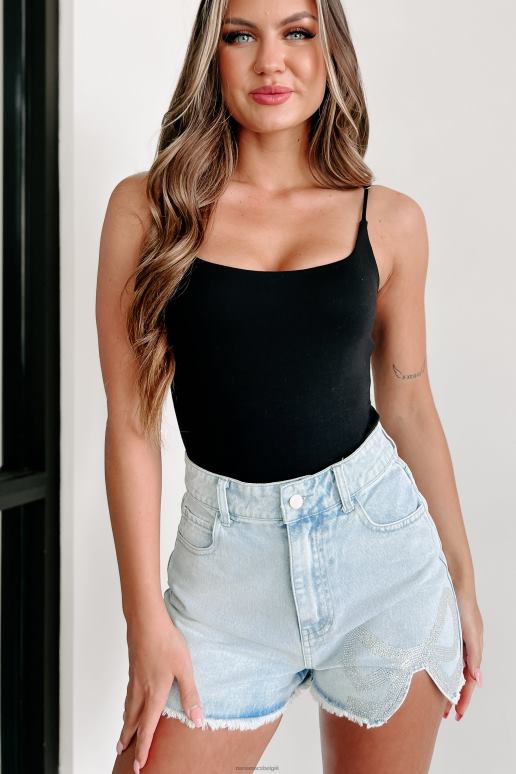 zwart beweeg over romper met vierkante hals NanaMacs HPTT459