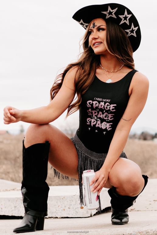 zwart ik heb een mouwloze bodysuit met laag uitgesneden rug nodig NanaMacs HPTT461