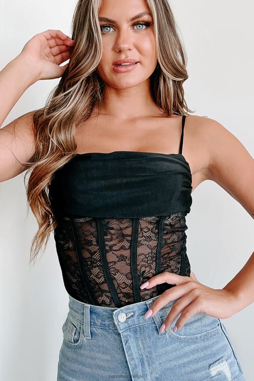 zwart te veel om kanten bodysuit aan te kunnen NanaMacs HPTT392